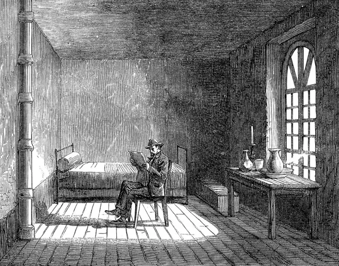 Framed Print : Paris Demolitions - prisoner's chamber, 1864. Creator: Unknown Framed Print : Paris Demolitions - prisoner's chamber, 1864. Creator: Unknown