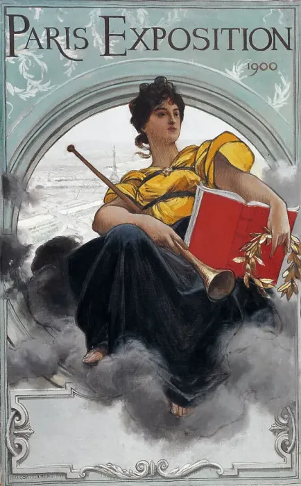 Framed Print : Paris Exposition 1900, 1900. Creator: Francois Flameng Framed Print : Paris Exposition 1900, 1900. Creator: Francois Flameng