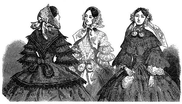 Paris Fashions for April, 1856. Creator: Unknown