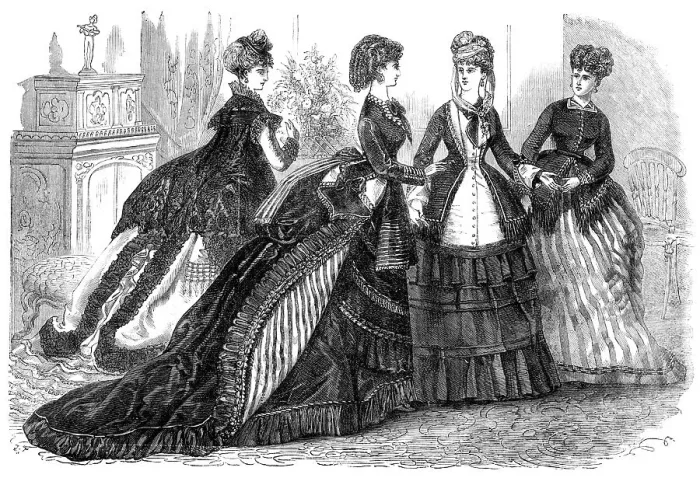 Framed Print : Paris fashions for April, 1869. Creator: Unknown Framed Print : Paris fashions for April, 1869. Creator: Unknown