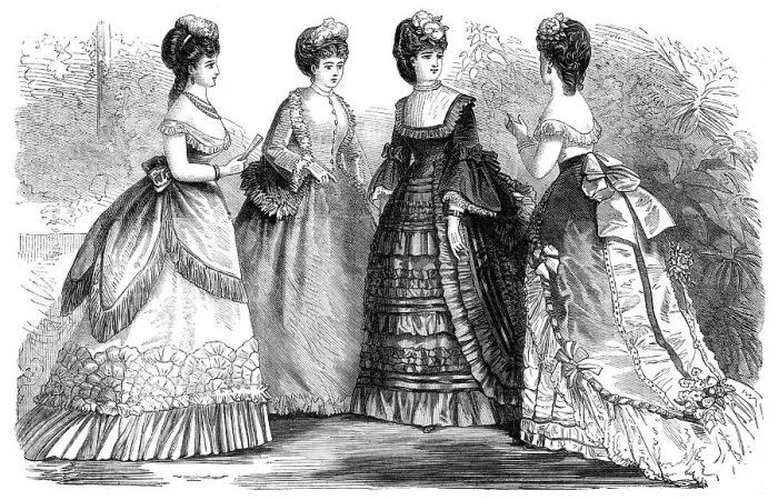 Framed Print : Paris fashions for April, 1870. Creator: Unknown Framed Print : Paris fashions for April, 1870. Creator: Unknown