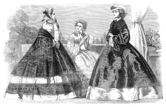 Framed Print : The Paris Fashions for August, 1860. Creator: Unknown Framed Print : The Paris Fashions for August, 1860. Creator: Unknown