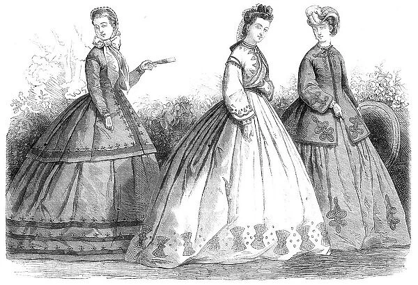 Paris fashions for August, 1864. Creator: Unknown