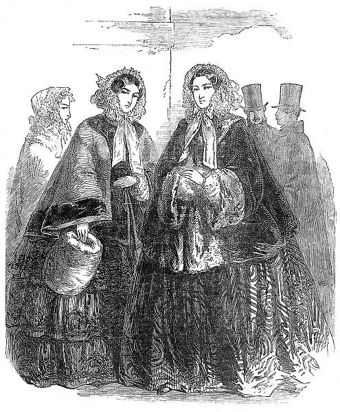 Paris Fashions for December, 1854. Creator: Unknown
