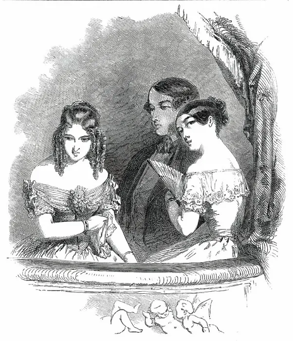 Framed Print : Paris Fashions for February, 1850. Creator: Unknown Framed Print : Paris Fashions for February, 1850. Creator: Unknown