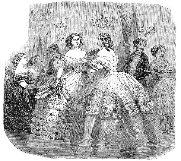 Paris Fashions for February, 1856. Creator: Unknown