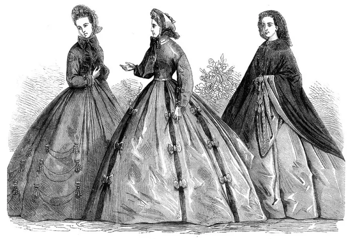 Framed Print : Paris fashions for June, 1864. Creator: Unknown Framed Print : Paris fashions for June, 1864. Creator: Unknown