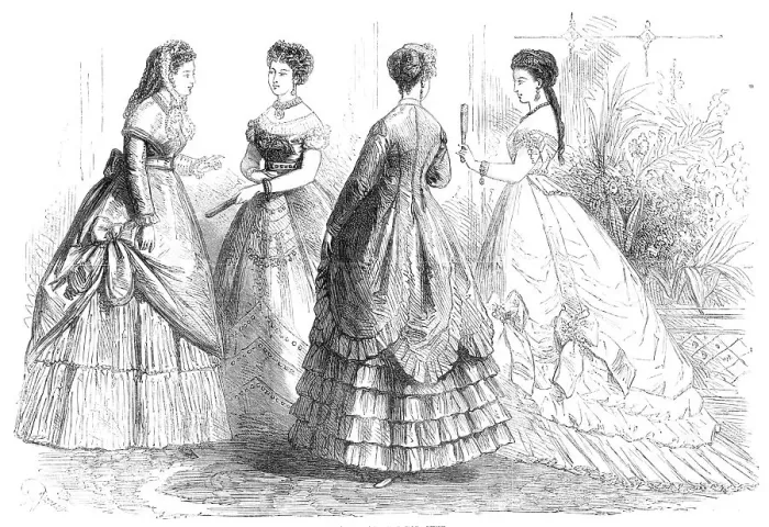 Framed Print : Paris fashions for June, 1868. Creator: Unknown Framed Print : Paris fashions for June, 1868. Creator: Unknown