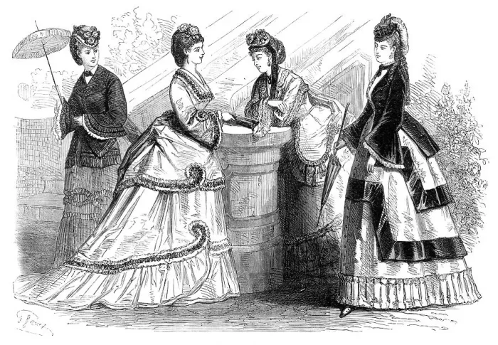 Framed Print : Paris fashions for June, 1870. Creator: Unknown Framed Print : Paris fashions for June, 1870. Creator: Unknown