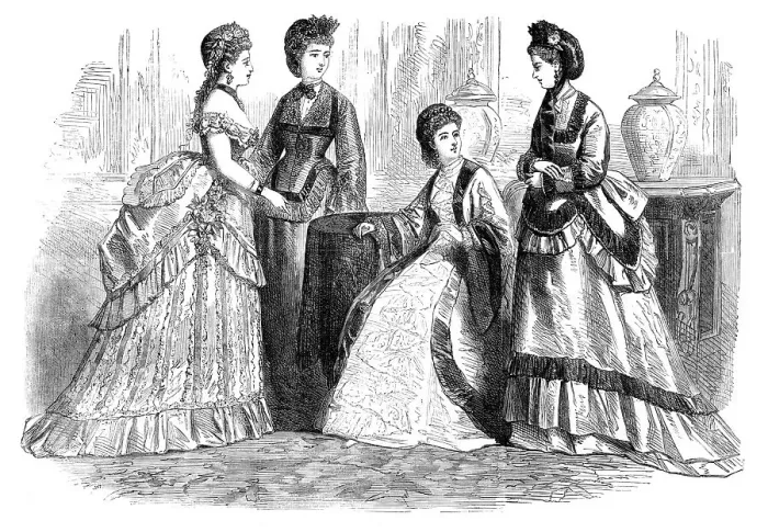 Framed Print : Paris fashions for March, 1870. Creator: Unknown Framed Print : Paris fashions for March, 1870. Creator: Unknown