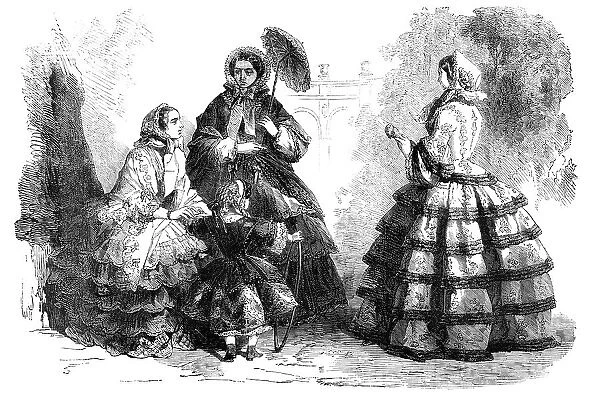 Paris Fashions for May, 1856. Creator: Unknown