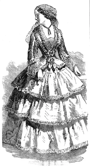 Framed Print : Paris Fashions for the New Year, 1854. Creator: Unknown Framed Print : Paris Fashions for the New Year, 1854. Creator: Unknown