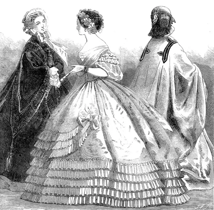 Framed Print : Paris Fashions for November, 1860. Creator: Unknown Framed Print : Paris Fashions for November, 1860. Creator: Unknown