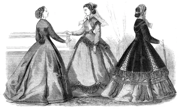 Framed Print : Paris fashions for November, 1865. Creator: Unknown Framed Print : Paris fashions for November, 1865. Creator: Unknown