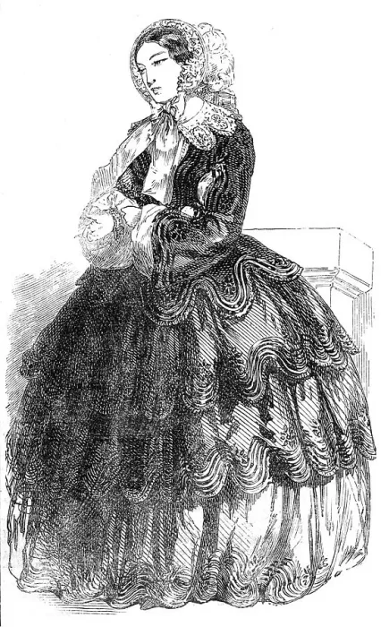 Framed Print : Paris Fashions for October, 1854. Creator: Unknown Framed Print : Paris Fashions for October, 1854. Creator: Unknown