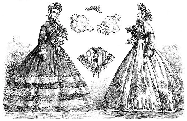 Paris fashions for October, 1862. Creator: Unknown
