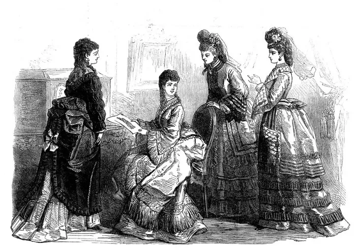 Framed Print : Paris fashions for October, 1871. Creator: Unknown Framed Print : Paris fashions for October, 1871. Creator: Unknown