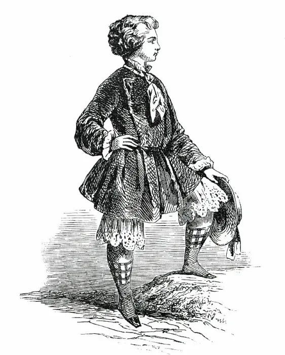 Framed Print : Paris Fashions for September - Boy's Dress, 1850. Creator: Unknown Framed Print : Paris Fashions for September - Boy's Dress, 1850. Creator: Unknown