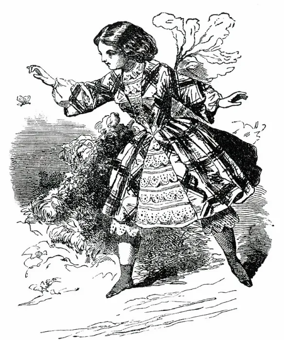 Framed Print : Paris Fashions for September - Girl's Dress, 1850. Creator: Unknown Framed Print : Paris Fashions for September - Girl's Dress, 1850. Creator: Unknown