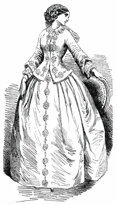 Framed Print : Paris Fashions for September - Toilette d'Interieur, 1850. Creator: Unknown Framed Print : Paris Fashions for September - Toilette d'Interieur, 1850. Creator: Unknown