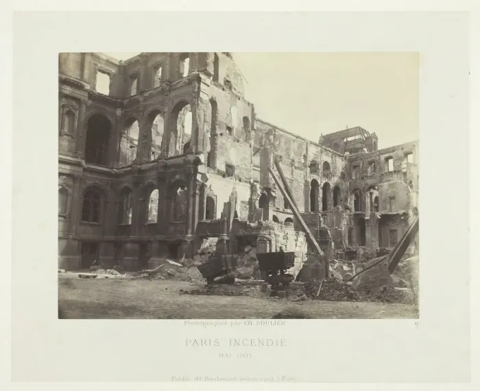 Framed Print : Paris Fire (Court of Honor at City Hall), May 1871. Creator: Charles Soulier Framed Print : Paris Fire (Court of Honor at City Hall), May 1871. Creator: Charles Soulier