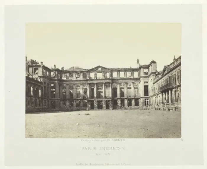 Framed Print : Paris Fire (Facade of the Palais de Saint-Cloud), May, 1871. Creator: Charles Soulier Framed Print : Paris Fire (Facade of the Palais de Saint-Cloud), May, 1871. Creator: Charles Soulier