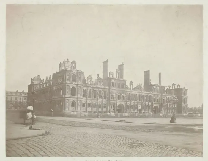Framed Print : Paris Fire (The Facade of City Hall), May 1871. Creator: Charles Soulier Framed Print : Paris Fire (The Facade of City Hall), May 1871. Creator: Charles Soulier