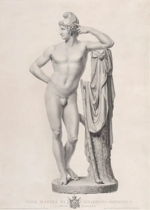 Framed Print : Paris leaning on a tree stump, 1817. Creators: Giovanni Battista Balestra Framed Print : Paris leaning on a tree stump, 1817. Creators: Giovanni Battista Balestra