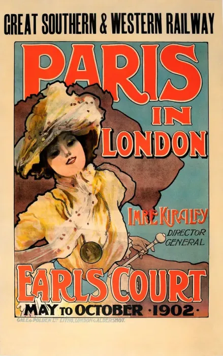 Framed Print : Paris in London. Great Southern and Western Railway, 1902 Framed Print : Paris in London. Great Southern and Western Railway, 1902