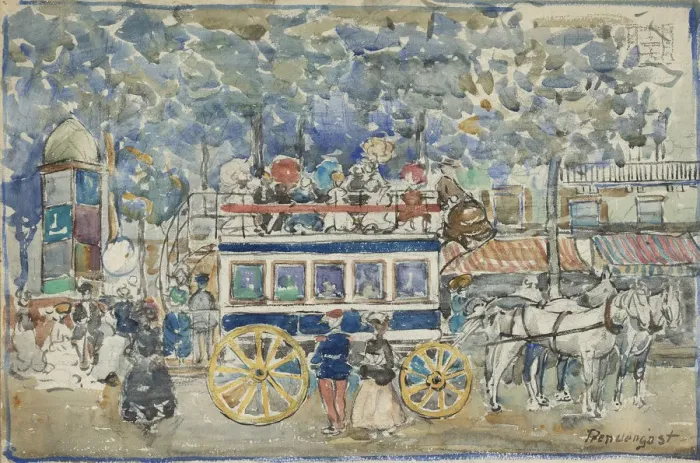 Framed Print : The Paris Omnibus, 1904 Framed Print : The Paris Omnibus, 1904