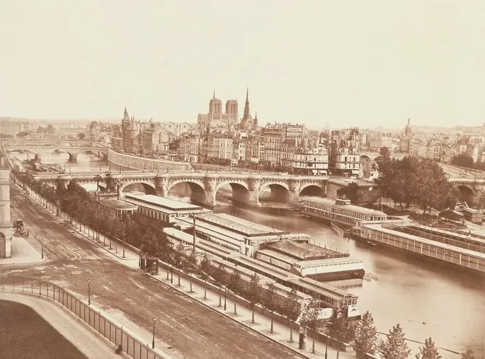 Framed Print : Paris, Panorama De La Cite, No. 52, Printed c.1850s. Creator: Edouard Baldus Framed Print : Paris, Panorama De La Cite, No. 52, Printed c.1850s. Creator: Edouard Baldus