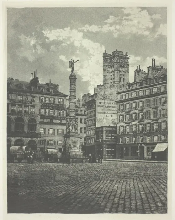 Framed Print : Paris, Place de Chatelet, 1854 / 55, printed 1982. Creator: Charles Negre Framed Print : Paris, Place de Chatelet, 1854 / 55, printed 1982. Creator: Charles Negre