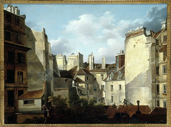 Paris Roofs, c1830. Creator: Etienne Bouhot