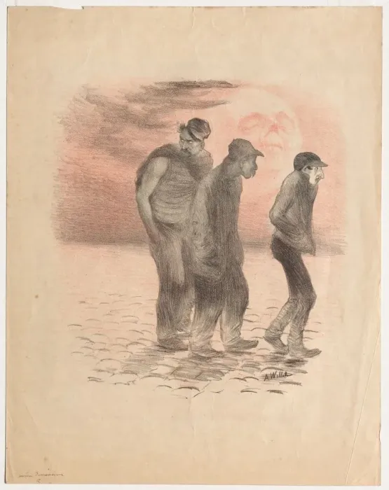 Framed Print : Paris Scenes and Murderers. Creator: Adolphe Willette (French, 1857-1926) Framed Print : Paris Scenes and Murderers. Creator: Adolphe Willette (French, 1857-1926)