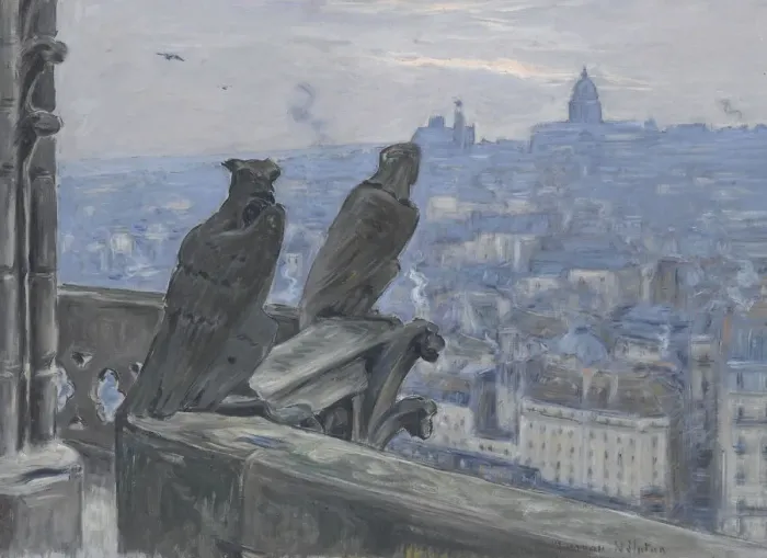 Framed Print : Paris as seen from the towers of Notre Dame, c. 1900. Artist: Moreau-Nelaton, Adolphe Etienne Auguste (1859-1927) Framed Print : Paris as seen from the towers of Notre Dame, c. 1900. Artist: Moreau-Nelaton, Adolphe Etienne Auguste (1859-1927)