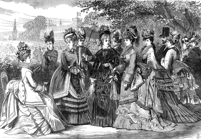 Framed Print : Paris Spring fashions, 1874. Creator: Unknown Framed Print : Paris Spring fashions, 1874. Creator: Unknown