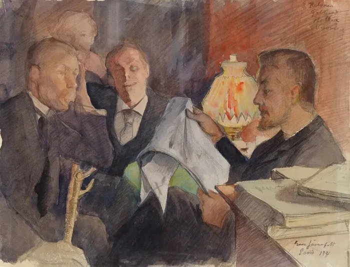 Framed Print : In the Paris Studio, 1891. Creator: Eero Jarnefelt Framed Print : In the Paris Studio, 1891. Creator: Eero Jarnefelt
