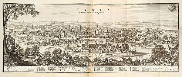 Paris. From Topographia Galliae , 1655-1660. Creator: Merian, Caspar (1627-1686)