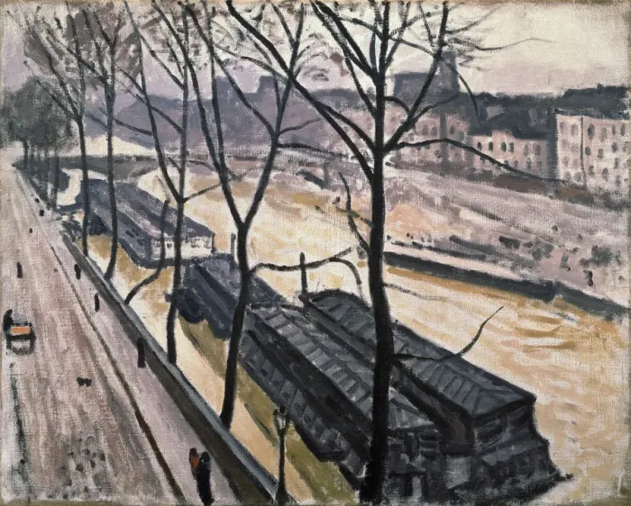 Framed Print : Paris in winter. Quai Bourbon, 1907. Artist: Albert Marquet Framed Print : Paris in winter. Quai Bourbon, 1907. Artist: Albert Marquet