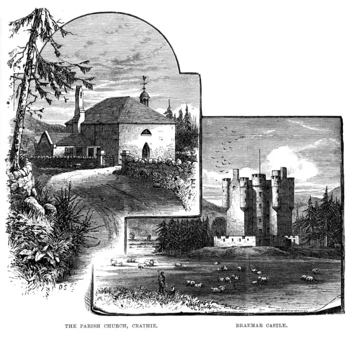 Framed Print : The Parish Church, Crathie, and Braemar Castle, Scotland, 1900 Framed Print : The Parish Church, Crathie, and Braemar Castle, Scotland, 1900