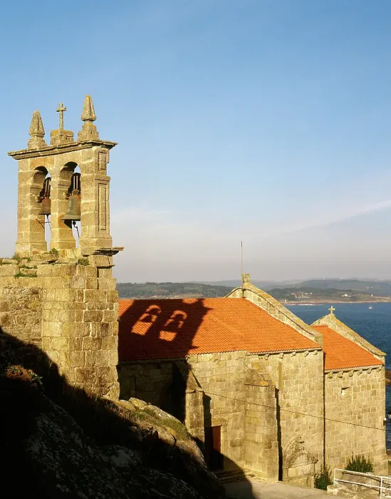 Framed Print : Parish Church of Santa Maria, Muxia, La Coruna province, Galicia, Spain, 14th century, (2001). Creator: LTL Framed Print : Parish Church of Santa Maria, Muxia, La Coruna province, Galicia, Spain, 14th century, (2001). Creator: LTL