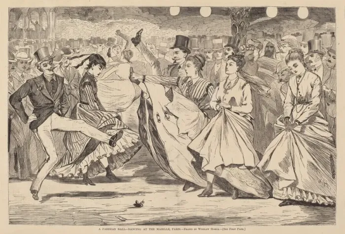 Framed Print : A Parisian Ball - Dancing at the Mabille, Paris, published 1867. Creator: Winslow Homer Framed Print : A Parisian Ball - Dancing at the Mabille, Paris, published 1867. Creator: Winslow Homer