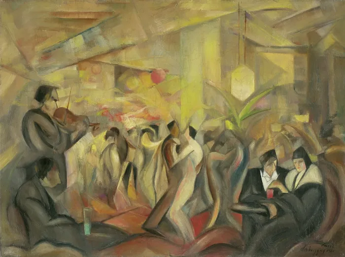Framed Print : Parisian cafe, 1930. Creator: Zolo Palugyay Framed Print : Parisian cafe, 1930. Creator: Zolo Palugyay
