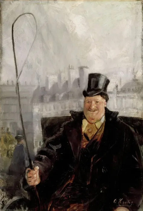 Framed Print : Parisian Coachman, 1898. Creator: Christian Krohg Framed Print : Parisian Coachman, 1898. Creator: Christian Krohg