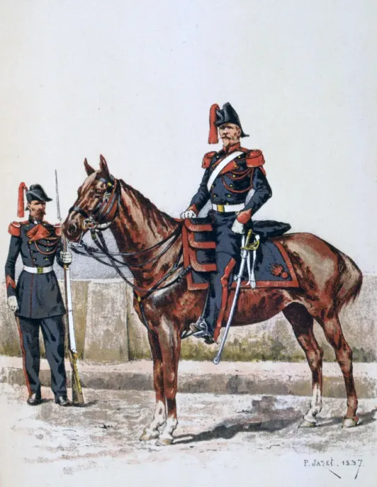 Framed Print : Parisian Republican Guard, 16 May 1848 - 1 Febuary 1849 (1887). Artist: A Lemercier Framed Print : Parisian Republican Guard, 16 May 1848 - 1 Febuary 1849 (1887). Artist: A Lemercier