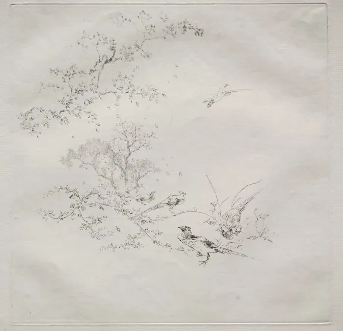 Framed Print : Parisian Service (Haviland service): Fog (no. 1), 1875. Creator: Felix Bracquemond (French Framed Print : Parisian Service (Haviland service): Fog (no. 1), 1875. Creator: Felix Bracquemond (French