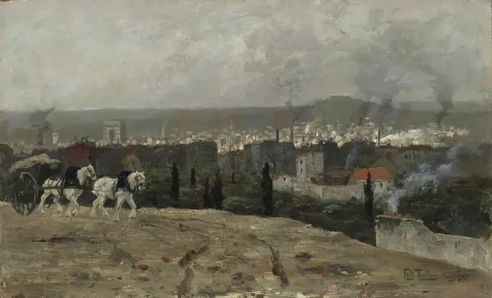 Framed Print : Parisian View, 1879. Creator: Frits Thaulow Framed Print : Parisian View, 1879. Creator: Frits Thaulow