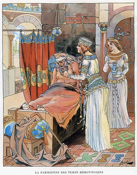 The Parisian Woman during the time of the Merovingians, c5th-8th century AD, c1870-1950. Artist: Ferdinand Sigismund Bac