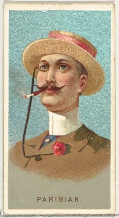 Framed Print : Parisian, from Worlds Smokers series (N33) for Allen & Ginter Cigarettes, 1888 Framed Print : Parisian, from Worlds Smokers series (N33) for Allen & Ginter Cigarettes, 1888