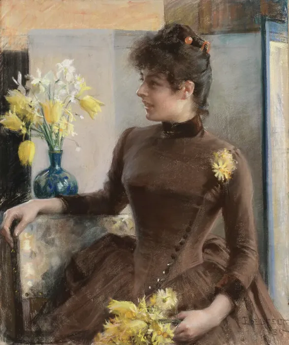 Framed Print : Parisienne, 1885. Creator: Albert Edelfelt Framed Print : Parisienne, 1885. Creator: Albert Edelfelt